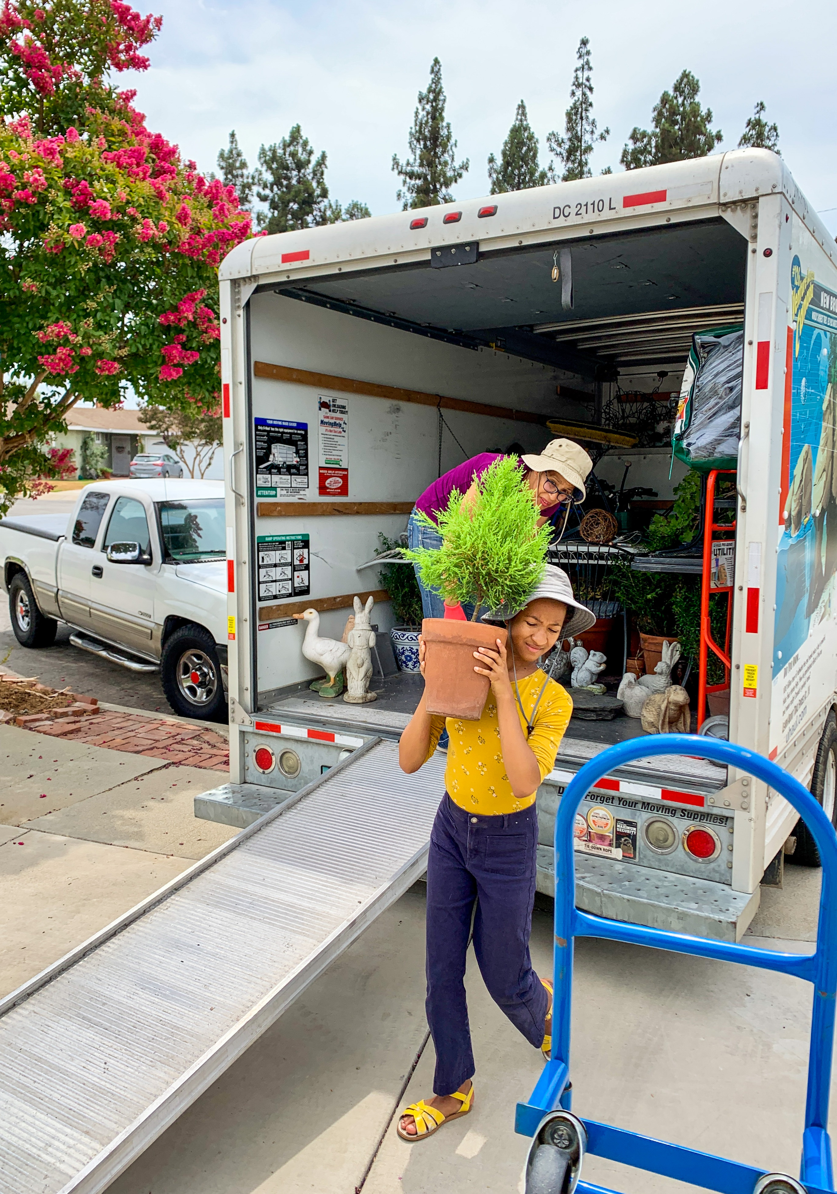 Household items packed for moving